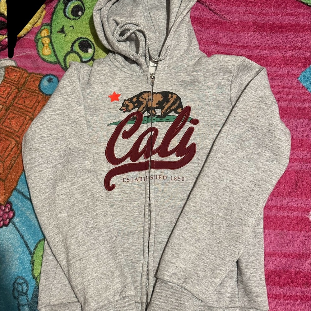 Reflex Gray Cali Zip-Up Hoodie